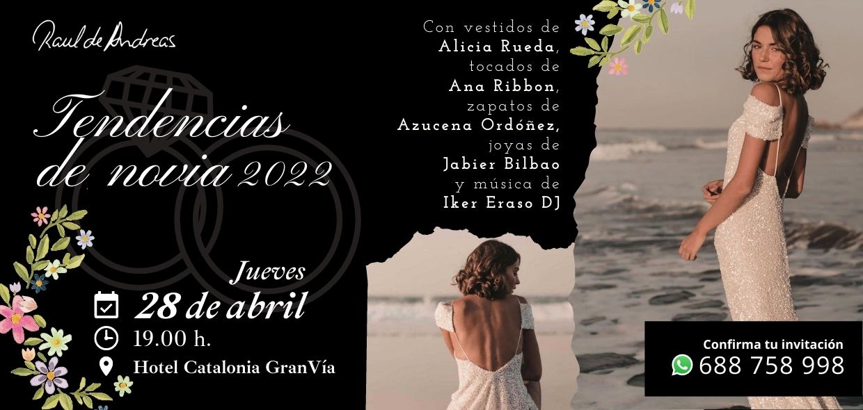 Invitación Evento tendencias de novia en Bilbao